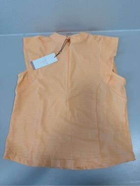 CALIA by Carrie Underwood Peach Ribbed Mock-Neck Sleeveless Top
